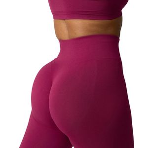 ผู้ผลิตกางเกงโยคะรัดรูปสำหรับผู้หญิงแบบ OEM ODM กางเกงออกกำลังกายไร้ตะเข็บขายส่ง กางเกงฟิตเนสเสริมสะโพก - Product Image 2