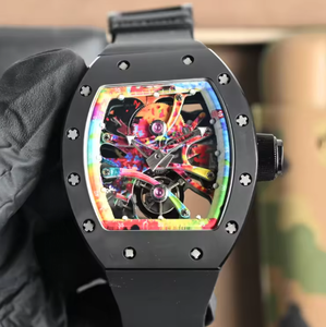 Reloj Mecánico de Lujo para Hombre, Deportivo, Redondo, de 41 mm, con Movimiento de Esqueleto de Acero Inoxidable Negro, Cristal de Zafiro, Alta Calidad, Ideal para Regalo - Product Image 3