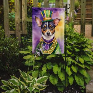 Multicolor <b>Rat</b> Terrier King Mardi Gras Garden Flag Decorative Mailbox & Patio Banner for Yard & Lawn Artwork for Flower Beds - Product Image 2