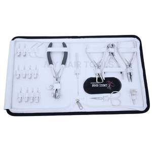 Complete Hair Extension Tools Set for Salon Use Micro Bead Crimper Remover Plier Tape In Plier Sewing Needles beauty salon tools - Product Image 1