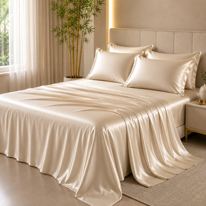 Colección de Ropa de Cama de Bambú Ivory 300 TC, Sábanas Ultra Suaves para un Sueño Sereno |   Sábanas de Lujo Frescas, Transpirables y con Control de Humedad - Product Image 1
