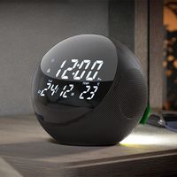 ODM Schlankes Design Heimradio mit Eingebautem Lautsprecher, Kabelloses Weckeradio, LED-Anzeige, USB-Ladefunktion, Naturgeräusche, Kalender, Temperaturanzeige