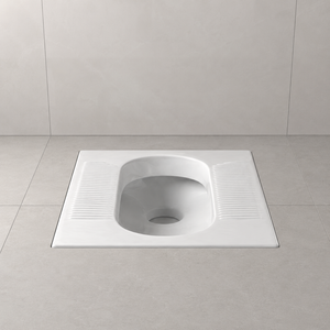 Cuvette de toilette monobloc en céramique indienne moderne, facile à nettoyer, siphon en P, pour usage en hôtel, hôpital, école, villa, appartement, salle de bain, à poser au sol - Product Image 5