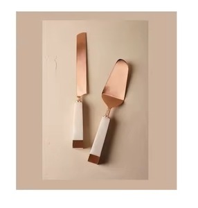 Vintage Stainless Steel Cake Server Set Metal Knife and Slice Server Party Serving <b>Tool</b> - Product Image 1