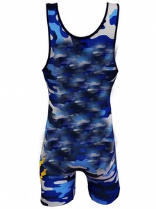 Unisex Breathable Sublimated Wrestling Singlet Custom Full Body Graphics Durable 100% Polyester Flag Plus Size EU - Product Image 3