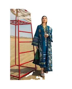 Salwar Kameez Party Wear Designer Hochzeit Pakistani sche indische Bollywood Kleid Designer inspiriert Zink Luxus Rasen Kollektion 2023