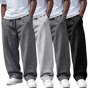 Pantalon de survêtement ample et élégant pour homme, coupe classique, respirant, décontracté, pour le printemps et l'automne, en molleton de coton, idéal pour la gym et l'entraînement. - Product Image 5