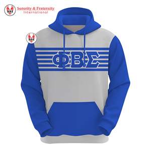 Sweat-shirts à capuche unis de haute qualité avec logo Phi Beta Sigma pour hommes, sweat-shirts en molleton à manches longues pour hommes, sweat-shirts à capuche pour hommes - Product Image 5
