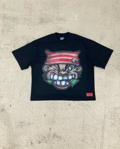 T-shirt graphique surdimensionné personnalisé 100% coton Streetwear Homme Coupe ample et épaisse Impression DTG Sérigraphie Fabricant OEM - Product Image 3