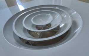 EZONG HVAC 천장 장착 알루미늄 에어 디퓨저 FS 595*595mm NS150/200/250/300/350 사각 천장 소용돌이 디퓨저 - Product Image 3