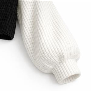 Suéter de Punto Asimétrico con Lentejuelas para Mujer, Cuello Alto, Manga Regular, Mezcla de Algodón, 320 GSM, Diseño OEM/ODM - Product Image 2