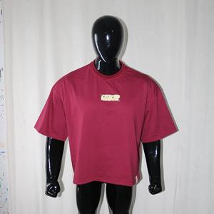 <b>Maroon</b> Color T shirt oversized fitting American sizing 250 GSM Custom made 100% cotton Custom logo puff print URBAN PRODUCTIONS - Product Image 1