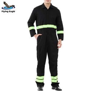 Combinaison de travail robuste en coton respirant avec coutures renforcées, vêtements de sécurité industrielle - Product Image 2