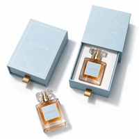 Boîte à cosmétiques personnalisée de luxe, imperméable, avec aimant, en carton, avec logo personnalisé en relief, pour emballages de maquillage, parfums, boîte à tiroirs