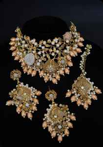 Nuevo Conjunto de Joyería de 3 Piezas con Circonitas, Estilo Indio Bollywood, para Compromiso, Boda, Aniversario, Fiesta Eid, Chapado en Oro de 18K, Estilo Antiguo - Product Image 4