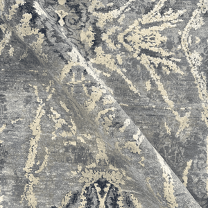 Alfombra de Área de Seda y Lana Anudada a Mano, Alfombra Azul Abstracta de Lujo para Decoración Moderna de Sala de Estar - Product Image 3