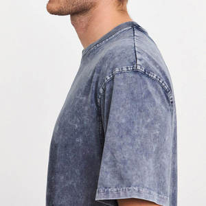 Vente directe d'usine : T-shirts pour hommes effet délavé, légers, grandes tailles, en promotion - Product Image 6