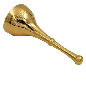 <b>Gold</b> Plated Brass Hand Bell Round Shape Polished Traditional Trophy for Temple Pooja Room Worship Spiritual <b>Gift</b> - Product Image 4