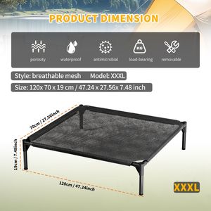 Cama para Mascotas Extra Grande y Resistente con Malla de Disipación de Calor y Estructura Estable para Mascotas Pequeñas y Medianas - Para la Temporada de Otoño - Product Image 1