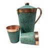 Carafe en cuivre martelé, pichet en cuivre pur pour l'eau potable, carafe décorative artisanale en cuivre avec couvercle, traditionnelle - Product Image 3