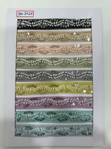 Encaje de algodón bordado de calidad premium hecho con hilos de algodón suaves y duraderos. - Product Image 2