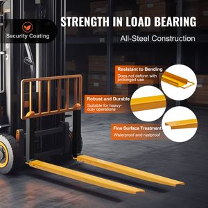 Heavy Duty 72 \ "forcella in acciaio al carbonio 5.5 \" larghezza 1 paio giallo accessori per carrelli elevatori per Pallet carrello elevatore - Product Image 3
