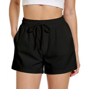 New Wholesale High Quality Women Yoga <b>Shorts</b> Mid-waisted Breathable Quick Dry Eco-Friendly Fitness Workout Gym Running - Product Image 2