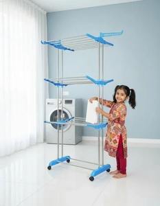 Stainless Steel Drying <b>Rack</b> Foldable Laundry Clothes Airer Stand For Home Balcony Bathroom Space Saving Storage Use Organization - Product Image 3