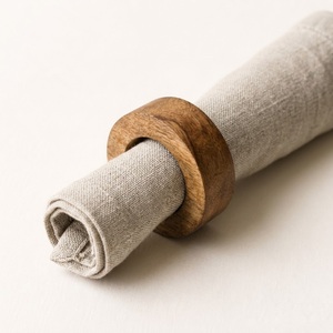 Juego de Anillos para Servilletas de Madera de Acacia Natural Hechos a Mano, Decoración Ecológica para Mesa de Estilo Rústico, para Bodas, Cenas Festivas y Hoteles de Lujo - Product Image 4