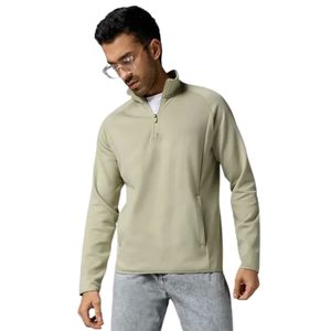 Custom Men's Half Zip Pullover Sweatshirt Soft Fleece <b>Long</b> <b>Sleeve</b> Casual Sports <b>Top</b> for Gym <b>Training</b> and Daily Wear - Product Image 3