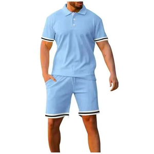 Vêtements pour hommes de qualité supérieure, style streetwear, t-shirts et shorts, ensemble de 2 pièces, taille plus, vêtements décontractés d'été pour hommes - Product Image 3