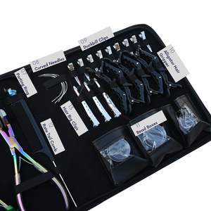 Complete Hair Extension Kit Microbeads Crimping Tap-In Plier <b>Bead</b> Remover Keratin Cutter <b>Threads</b> Duckbill & Alligator Clips - Product Image 3