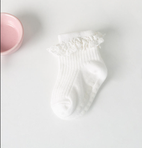 Calcetines Antideslizantes de Algodón Rosa para Bebés Niñas de 0 a 6 Meses, Calcetines de Silicona para Primavera y Otoño - Product Image 3