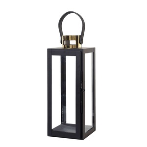 Antique <b>Black</b> square Balcony Decor Metal <b>Lantern</b> Suitable for Indoor Outdoor Home Living Room Balcony Garden and Patio Decor - Product Image 2