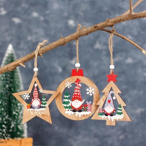 Export Quality Painted Wooden <b>Tree</b> Pendant Ornaments for <b>Christmas</b> Outdoor Decorations Garden <b>Tree</b> Hanging Decor For Sale - Product Image 1