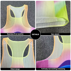 Men Breathable Lightweight <b>Running</b> <b>Singlet</b> Seamless Marathon Trail Fitness Tank Top - Product Image 3