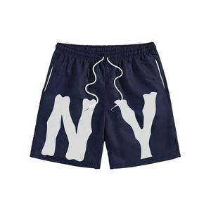 Shorts de survêtement pour homme en polyester 100% avec logo imprimé à l'écran de haute qualité, designs délavés, style streetwear personnalisé - Product Image 1