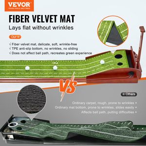 Tapete de Golf con 2 Hoyos, Set de Mini Golf para Interiores, Antidesgarros, Ayuda de Entrenamiento, Retorno Automático de Pelotas, Alineación, Práctico para Entrenamiento de Golf - Product Image 2