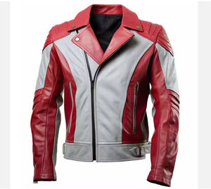 High Quality Custom Made Genuine Cowhide Leather <b>Motorcycle</b> <b>Jacket</b> Abrasion Windproof Resistant Racing Jersey Plus Size - Product Image 1
