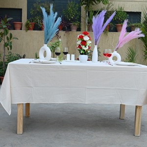Plain Dyed Linen <b>Tablecloth</b> Solid Color Washable Minimalist Outdoor Use <b>Tablecloth</b> for Wedding Hotel Home Decoration - Product Image 3