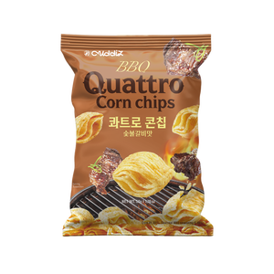 BBQ Quattro Corn Chips saveur Galbi fumé, texture ondulée à quatre couches, assaisonnement aromatisé à la viande, collation en vrac, vente en gros, collations à base de céréales - Product Image 3