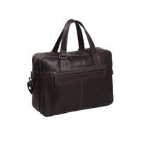 Desain terbaru warna hitam antik buatan tangan kulit tas Messenger Laptop tas kerja terbaik tas komputer tas sekolah tertekan