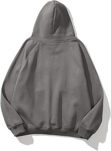 Sweat à capuche unisexe de chasse, couleur unie, manches longues, en coton, pull-over, pour l'automne, design uni teint pour adulte - Product Image 4