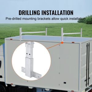 Scaletta regolabile per furgone in lega di alluminio capacità 400 lb 51.2 \ "-81.1 \" lunghezza rastrelliera - Product Image 5