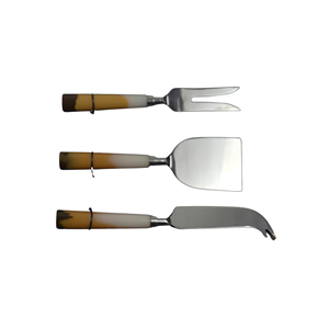 Juego de 3 Cuchillos para Queso de Metal con Mango de Resina, Utensilios de Cocina, Accesorio Personalizado para Servir Queso en el Desayuno - Product Image 3