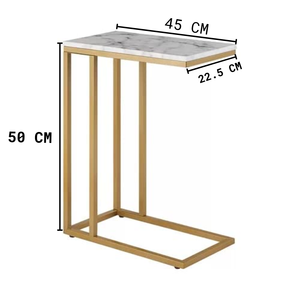 Adjustable Corner <b>Side</b> <b>Table</b> Luxury Furniture Marble Top <b>Side</b> <b>Table</b> <b>Gold</b> Plated for Living Room, Hotel, Office Manufacture - Product Image 2