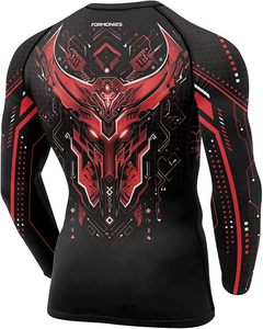 Custom Printed Long Sleeve Rash Guard <b>Compression</b> <b>Shirt</b> <b>for</b> <b>Men</b> with Viking Thor Hammer Design Full Sleeve Quick Dry - Product Image 6