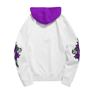 Sweat à capuche pour homme 100% coton coupe-vent respirant streetwear avec broderie imprimée manches longues avec poche couleurs personnalisables - Product Image 4