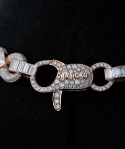 Collar con Colgante de Número Iced Out, Cadena Hip Hop de Oro Rosa, Dije de Número con Diamantes, Joyería de Lujo para Raperos - Product Image 3