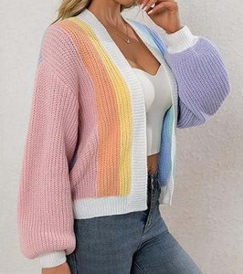 Pull chic et minimaliste surdimensionné pour femme, tons neutres, tricoté, qualité supérieure, style européen - Product Image 4